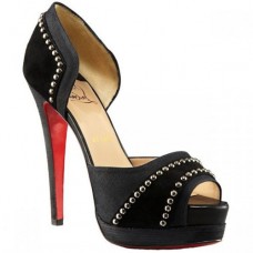 Décolleté Christian Louboutin Henry 140mm con punta aperta, nere