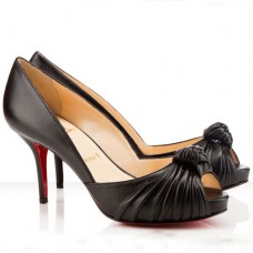 Christian Louboutin Greissimo 80mm Peep Toe Décolleté Nere