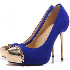 Décolleté Christian Louboutin Metalipp 120mm blu