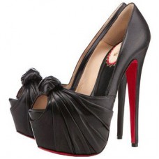 Décolleté Christian Louboutin Lady Gres 160mm con punta aperta, nere Décolleté Christian Louboutin Lady Gres 160mm con punta aperta, nere