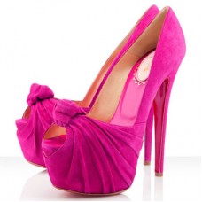 Christian Louboutin Lady Gres 160mm Peep Toe Décolleté Framboise