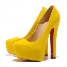 Décolleté Christian Louboutin Daffy 160mm gialle