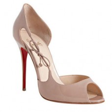 Décolleté Christian Louboutin Delico 100mm con punta aperta, colore nude Décolleté Christian Louboutin Delico 100mm con punta aperta, colore nude