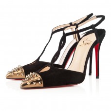 Décolleté Christian Louboutin Geotistrap 100mm nere/bronzo