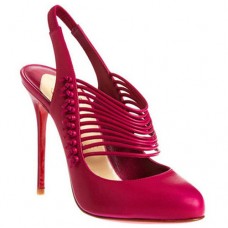 Christian Louboutin Mille Cordes 100mm Slingbacks Rosso