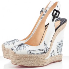 Zeppe Christian Louboutin Everesta 140mm bianche