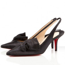 Sandali Christian Louboutin Lady Cukor 70mm con cinturino posteriore, neri.