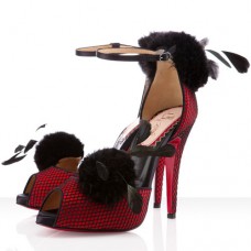 Sandali Christian Louboutin Pluminette 120mm rossi