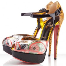 Sandali Christian Louboutin n. 299 da 140 mm, multicolore