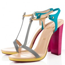 Sandali Christian Louboutin Sylvieta 120mm Rosa acceso/Oro