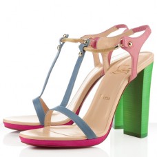 Sandali Christian Louboutin Sylvieta 120mm Verde/Oro