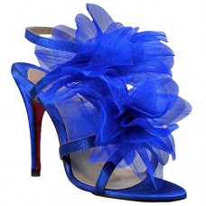 Sandali Christian Louboutin Petal 70mm blu