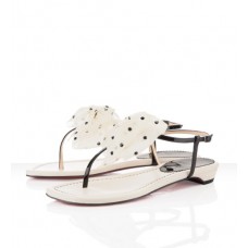 Sandali bassi Christian Louboutin Vaudou color avorio Sandali bassi Christian Louboutin Vaudou color avorio