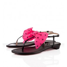 Sandali bassi Christian Louboutin Vaudou neri/rosa Sandali bassi Christian Louboutin Vaudou neri/rosa
