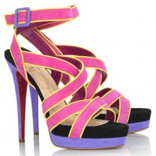Sandali Christian Louboutin Straratata 120mm Rose Matador