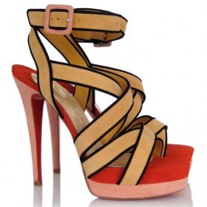 Sandali Christian Louboutin Straratata 120mm color kaki
