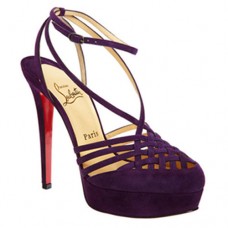 Sandali Christian Louboutin Tres Francaise 140mm viola